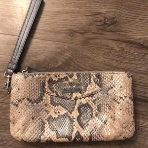 Coach wristlet Blue and white